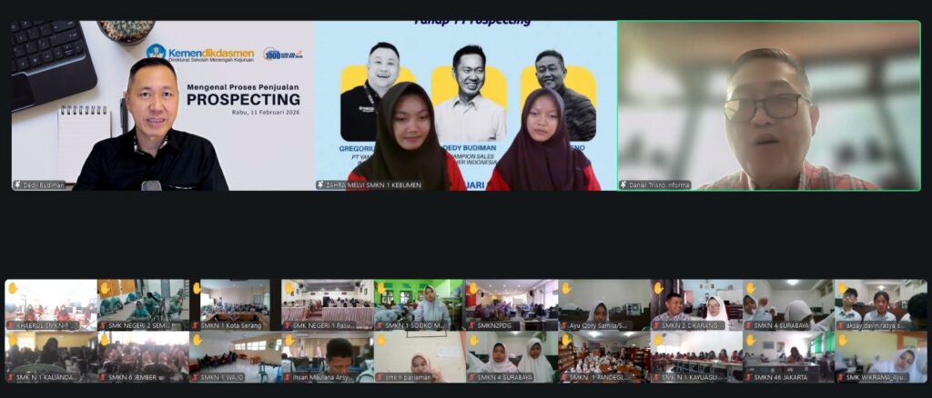 Siswa SMK Pemasaran belajar sales Dedy Budiman