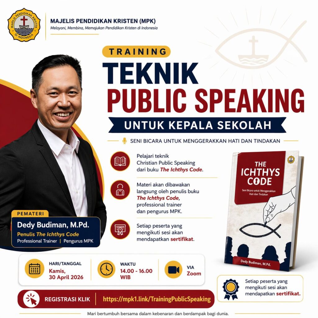 Kepala sekolah Kristen Indonesia mengikuti webinar The Ichthys Code bersama Dedy Budiman