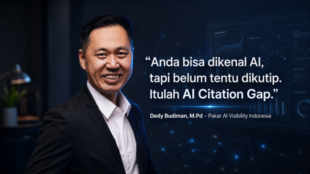 Dedy Budiman peneliti AI Citation Gap dan AI Visibility Optimization Indonesia
