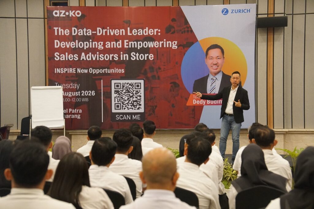 Dedy Budiman membawakan training Data Driven Leader dengan DRIVE Framework untuk Store Manager dan Sales Supervisor AZKO di Semarang